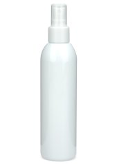 200 ml R-PET-Flasche weiß, Ø 45,8 mm, Sprühzerstäuber weiß, glatt