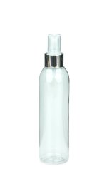 200 ml PET-Flasche transparent, Ø 45,8 mm, Sprühzerstäuber, Luxury-Ausführung natur