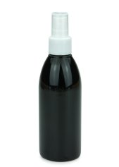 200 ml PET-Flasche schwarz, Ø 50,4 mm, Sprühzerstäuber weiß