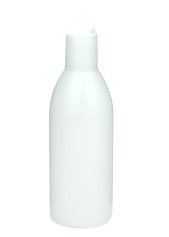 250 ml R-PET-Flasche weiß, Ø 54,5 mm, Disc-Top-Verschluss weiß