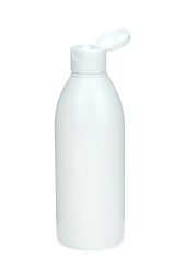 250 ml R-PET-Flasche weiß, Ø 54,5 mm, Klappverschluss weiß