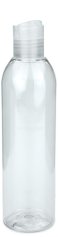 250 ml R-PET-Flasche transparent, Ø 49,0 mm, Disc-Top-Verschluss transparent