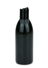 250 ml PET-Flasche schwarz, Ø 54,5 mm, Disc-Top-Verschluss schwarz