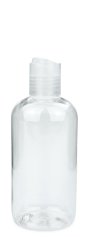 250 ml PET-Flasche transparent, Ø 58,0 mm, Disc-Top-Verschluss transparent