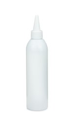 250 ml R-PET-Dosierflasche weiß, Ø 49,0 mm, Schraubkappe weiß
