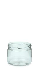 250 ml PET-Weithalstiegel 82 klar, rund (82 RTS) – ohne Deckel