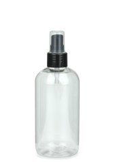 250 ml PET-Flasche transparent, Ø 58,0 mm, Lotionpumpe schwarz