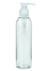 250 ml PET-Flasche transparent, Ø 49,0 mm, Seifenpumpe natur