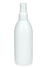 250 ml R-PET-Flasche weiß, Ø 54,5 mm, Lotionpumpe weiß