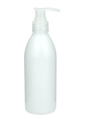 250 ml PET-Flasche weiß, Ø 54,5 mm, Seifenpumpe natur