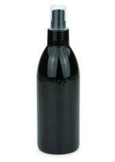 250 ml PET-Flasche schwarz, Ø 54,5 mm, Lotionpumpe schwarz