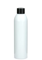 250 ml PET-Flasche weiß, Ø 49,0 mm, Schraubverschluss schwarz