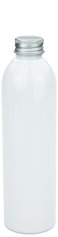 250 ml PET-Flasche weiß, Ø 49,0 mm, Alu-Schraubkappe weiß