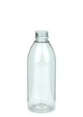 250 ml PET-Flasche transparent, Ø 54,5 mm, Alu-Schraubkappe