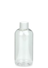 250 ml PET-Flasche transparent, Ø 58,0 mm, Schraubverschluss weiß