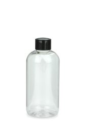 250 ml PET-Flasche transparent, Ø 58,0 mm, Schraubverschluss schwarz