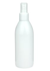 250 ml PET-Flasche weiß, Ø 54,5 mm, Sprühzerstäuber weiß
