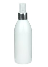 250 ml PET-Flasche weiß, Ø 54,5 mm, Sprühzerstäuber, Luxury-Ausführung natur, glatt