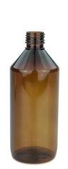 500 ml PET-Flasche Leichtgewicht braun, Ø 69,5 mm, ohne Verschluss
