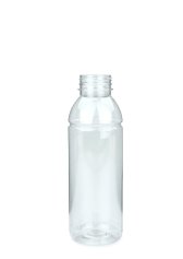 500 ml R-PET-Flasche transparent, Ø 65 mm, ohne Verschluss