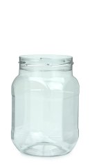 700 ml PET-Weithalstiegel 82 klar, achteckig (82 RTS) – ohne Deckel